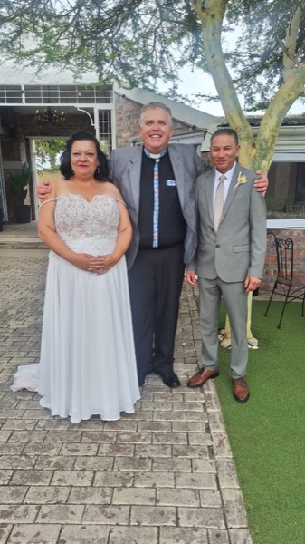Wedding ceremony by Dr. Gerrit Rademeyer in Warden