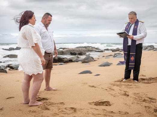 Wedding ceremony by Dr. Gerrit Rademeyer in Warden