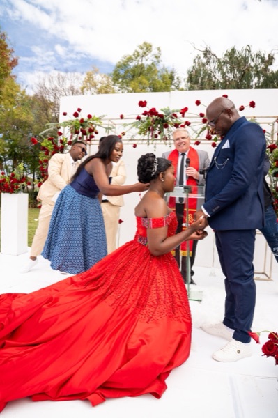 Wedding ceremony by Dr. Gerrit Rademeyer in Warden
