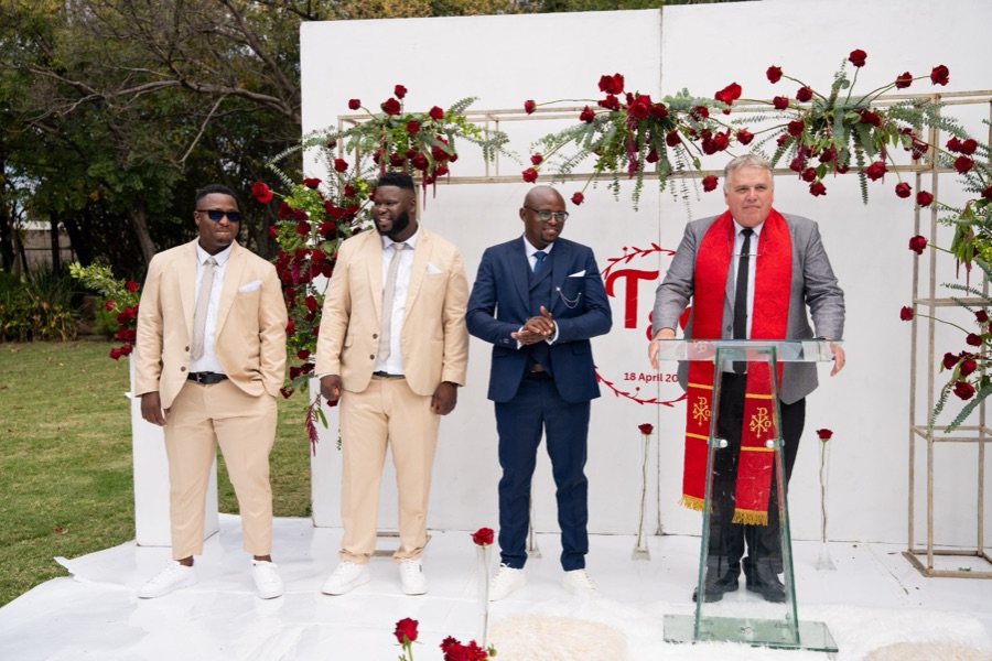 Wedding ceremony by Dr. Gerrit Rademeyer in Warden